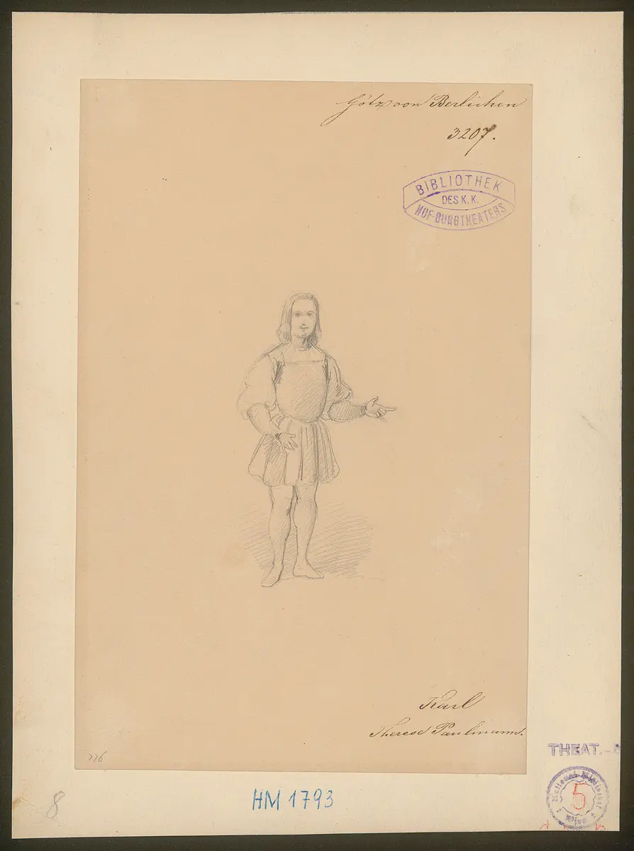 Götz von Berlichingen mit der eisernen Hand, Titel der Serie: Figurinen des k.k. Hof-Burgtheaters