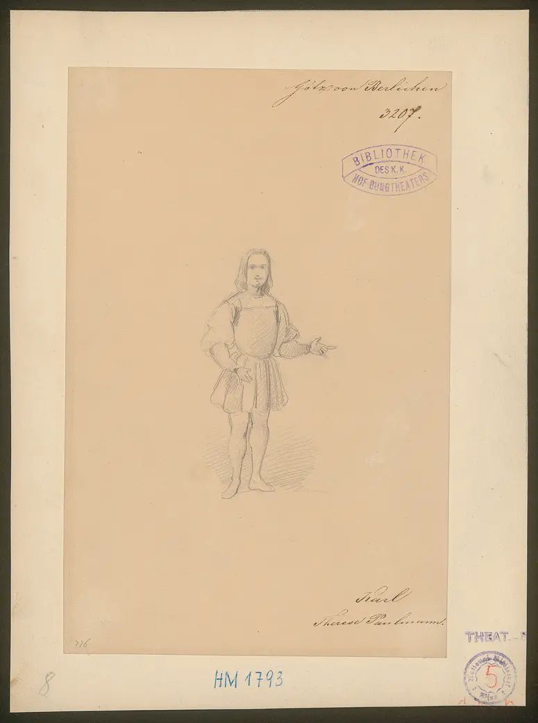 Götz von Berlichingen mit der eisernen Hand, Titel der Serie: Figurinen des k.k. Hof-Burgtheaters