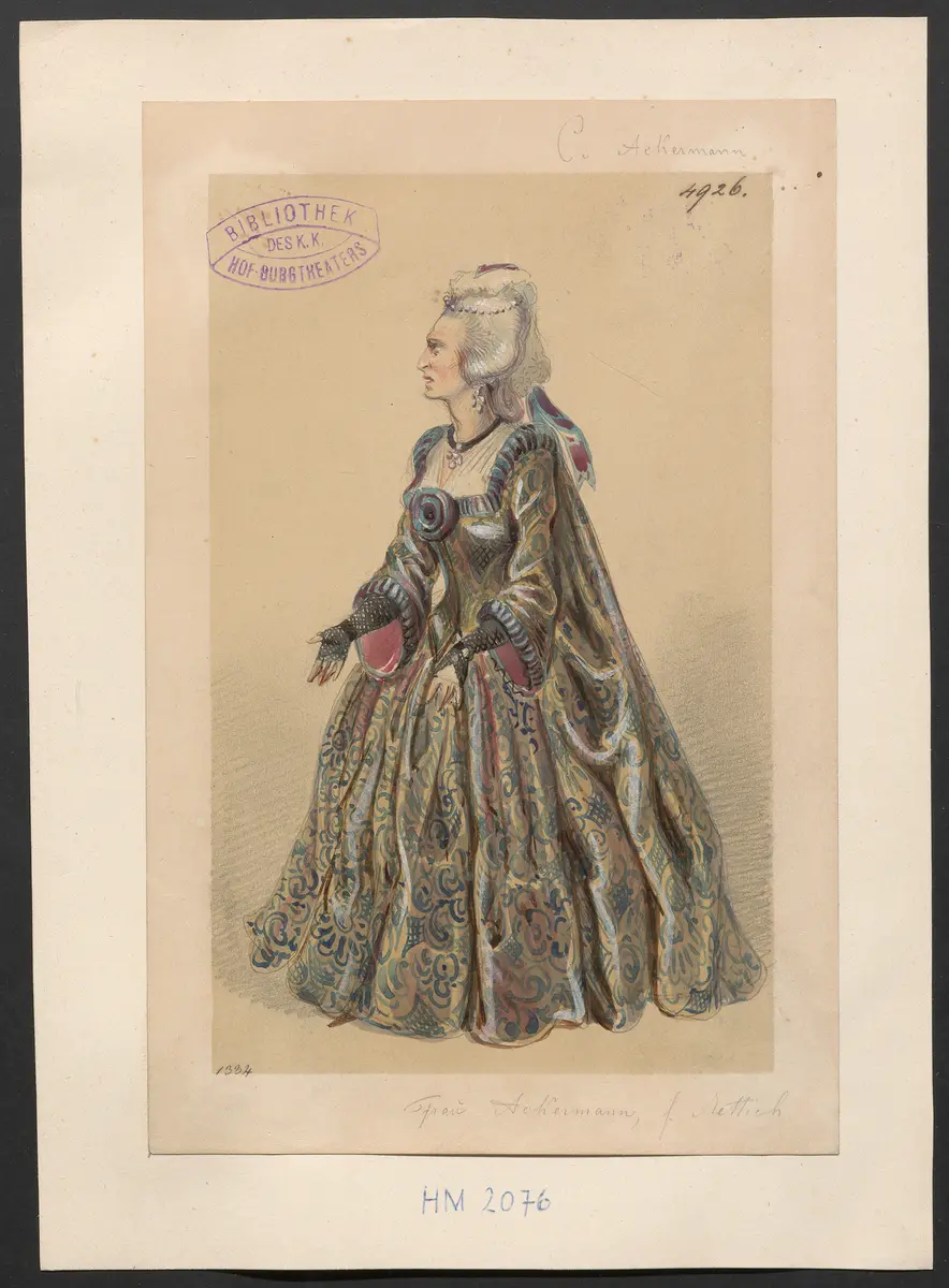 Charlotte Ackermann, Titel der Serie: Figurinen des k.k. Hof-Burgtheaters