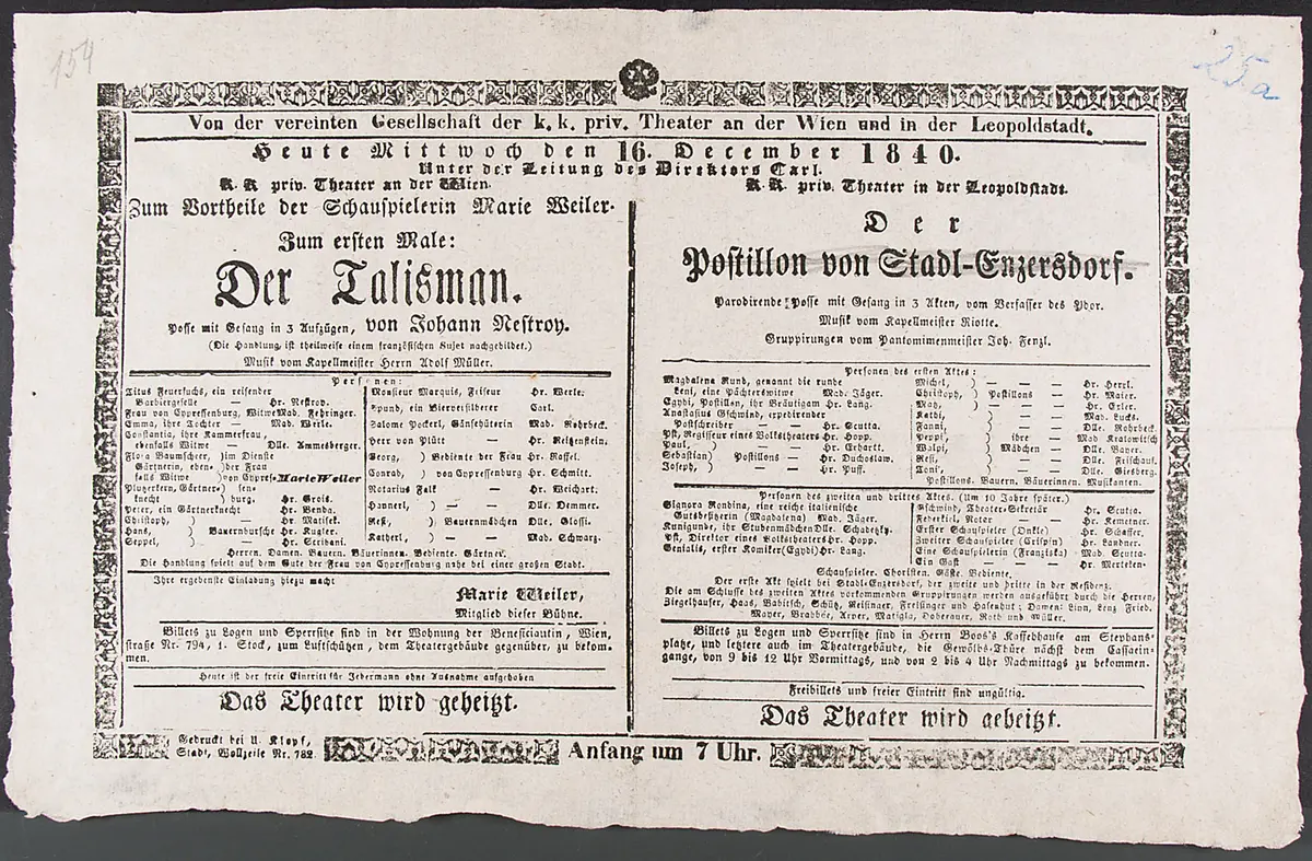Der Talisman, Der Postillon von Stadl-Enzersdorf