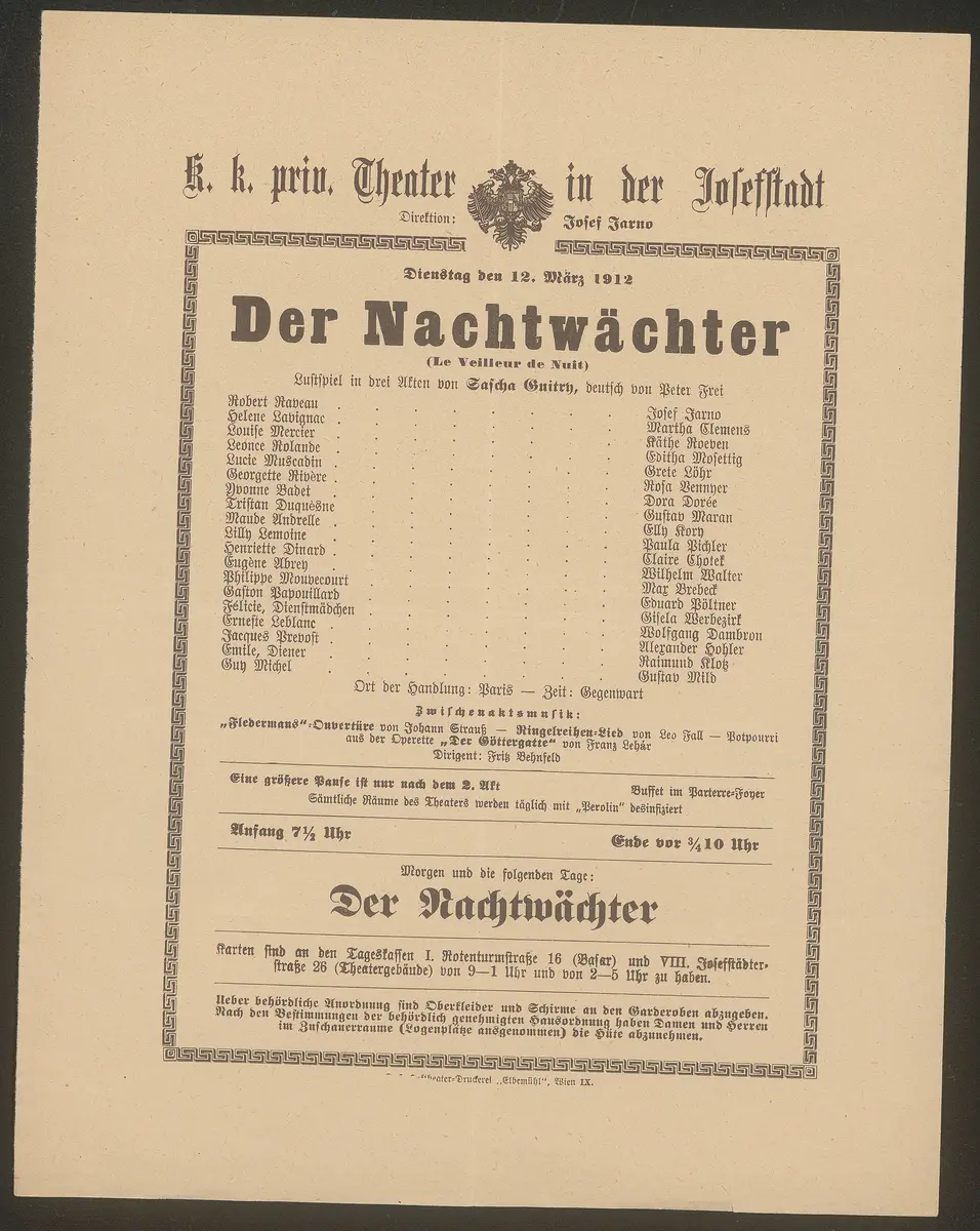 Der Nachtwächter, Le Veilleur de Nuit (Originaltitel)